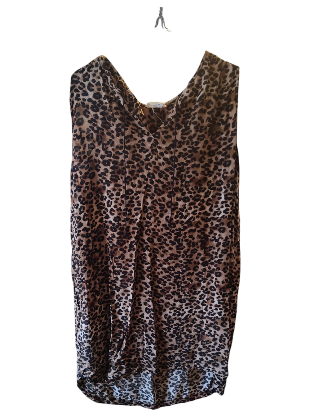 beachlunchlounge Leopard-Print Sleeveless Swim Coverup in Brown and Black